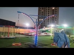 Nuovo disegno Manpower Tirare la corda e girare semplice swing ride sedia volante per bambini