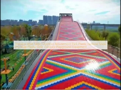 Slide in acciaio inossidabile Parco di divertimenti esterno Arcobaleno di plastica Neve asciutta Slide Slide di plastica Attrezzature per parchi giochi esteri