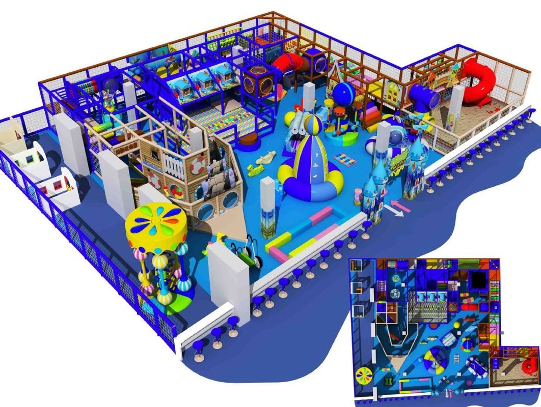 Tematica del mondo del mare Bambino Fortina Malvagia Parco giochi interno Casa giochi morbida Piccolo Parco di avventure