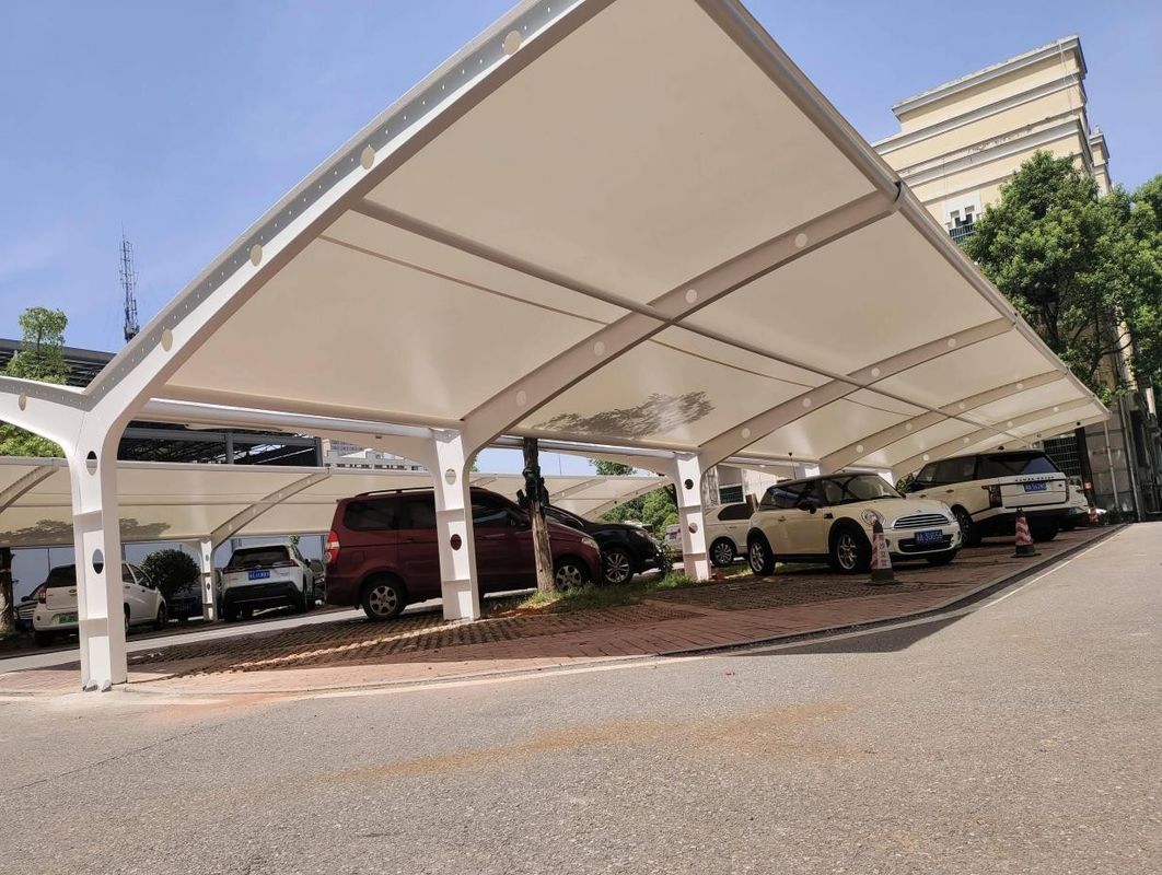 PVDF tessuto a membrana di trazione scuola all' aperto Carport Canopy ombra per parcheggio