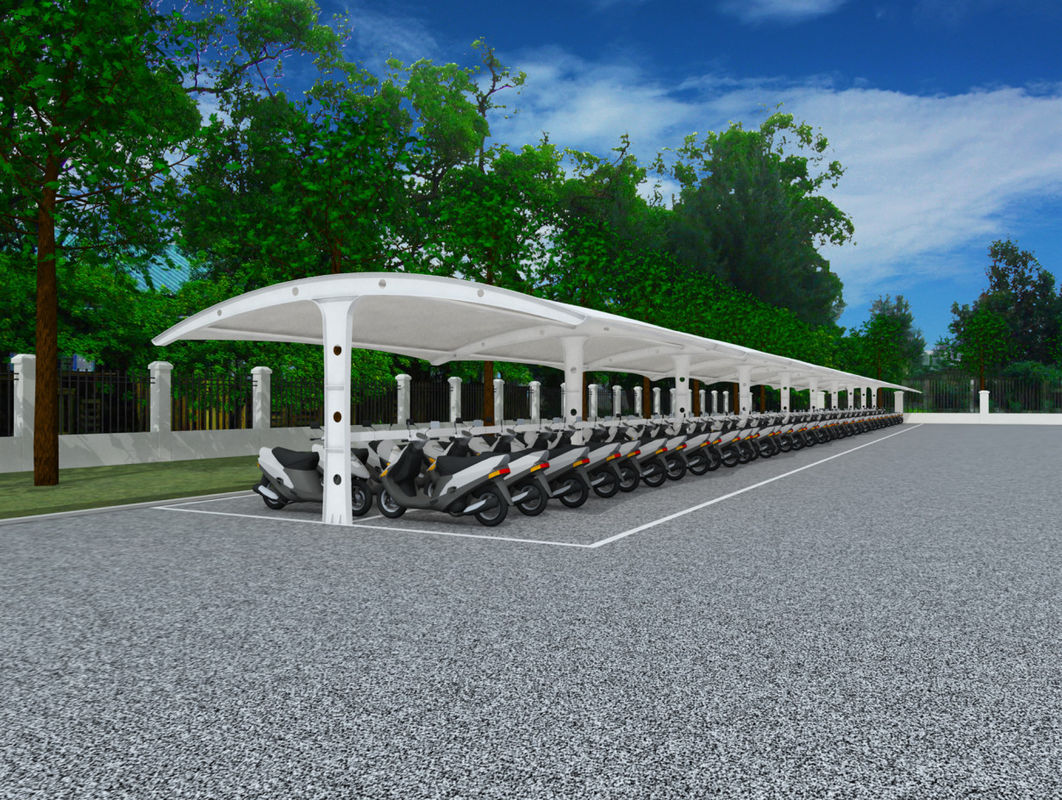 PVDF tessuto a membrana di trazione scuola all' aperto Carport Canopy ombra per parcheggio