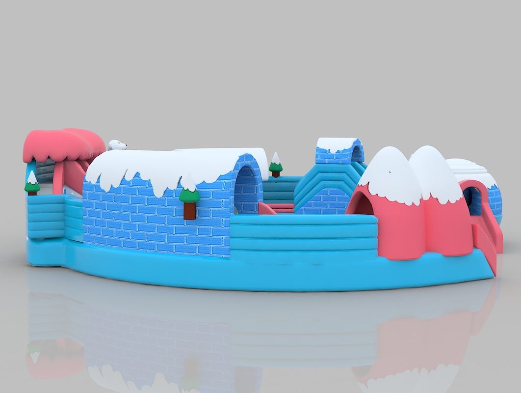 Tematica neve castello gonfiabile colorato PVC salto interno casa rimbalzo per adulti