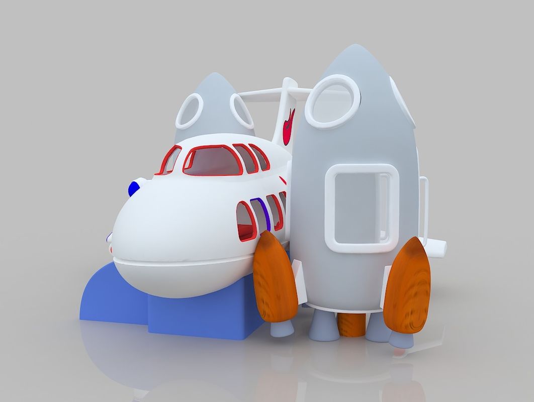 Aereo a tema scivolare e scivolare casa rimbalzo noleggio castello a saltare per bambini con scivolo gonfiabile OEM