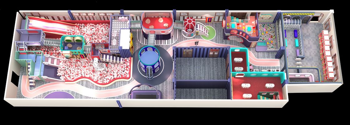 Al dettaglio Nuova tendenza Indoor Naughty Castle Soft Play Amusement Park Fort For Children Ball Pool Area giocattolo di plastica