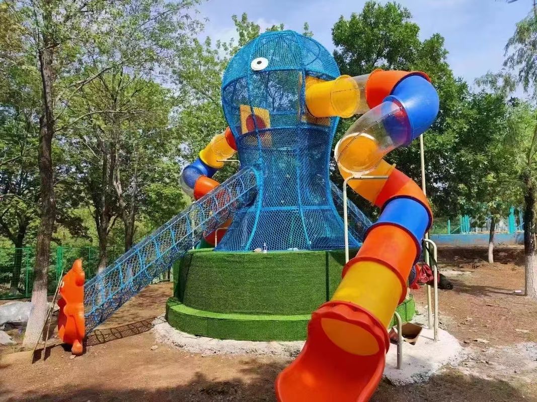 Tema Polpo Meraviglie per Bambini Parco Giochi all'aperto Colorato Scivoli per Bambini