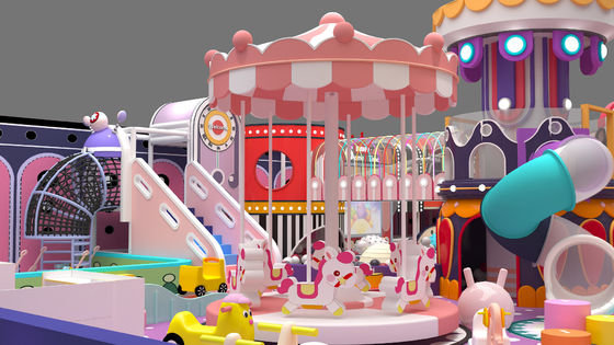 Attrezzature per giochi commerciali accoglienti per bambini sicuri attrezzature per giochi interni colorati per la casa