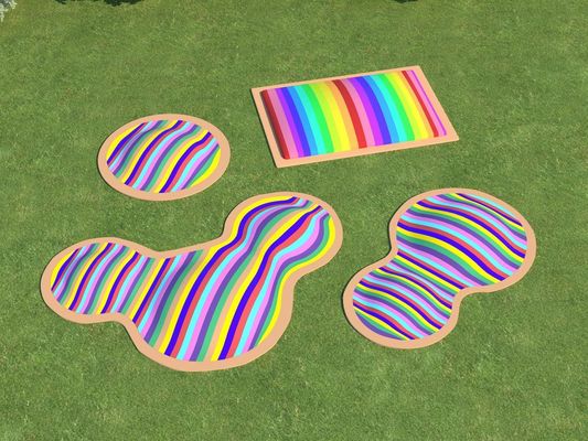 Parco d'avventura all'aperto gonfiabile gonfiabile trampolino saltare nuvola