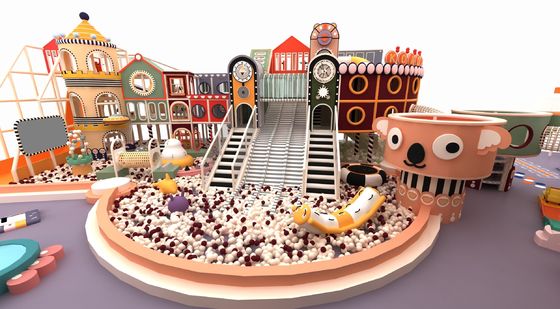 Centro giochi personalizzato per bambini, castello dei birbanti, divertente design per parco giochi al coperto