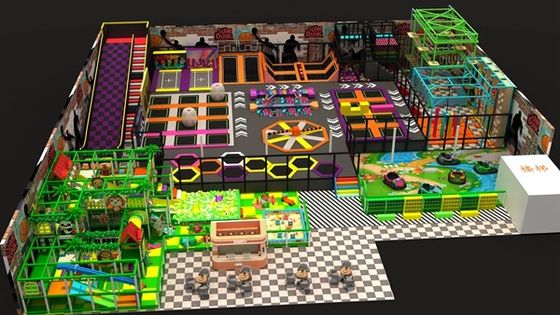 Produttori di parchi trampolino Commerciale Grandi Bambini Salto Sport Trampolino Parco Set Con Canestro da Basket