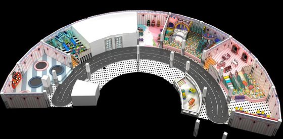 Incoraggia la creatività e le abilità sociali Castello Naughty Parco giochi per bambini indoor adatto alle scuole